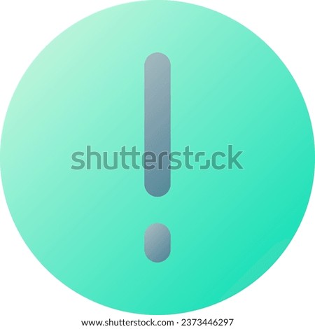 Warning pixel perfect flat gradient two-color ui icon. Exclamation mark in circle. Pay attention. Simple filled pictogram. GUI, UX design for mobile application. Vector isolated RGB illustration