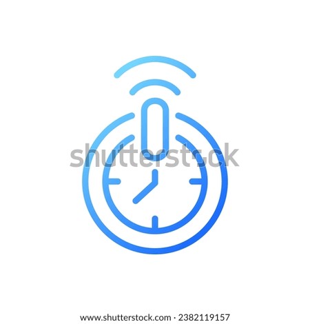 Automatic shut off timer pixel perfect gradient linear vector icon. Countdown home appliance. Internet of things. Thin line color symbol. Modern style pictogram. Vector isolated outline drawing