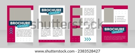 First impression at interview blank brochure design. Template set with copy space for text. Premade corporate reports collection. Editable 4 paper pages. Rubik Black, Regular, Light fonts used