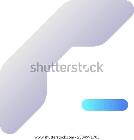 Delete contact pixel perfect flat gradient two-color ui icon. Remove information. Telephone receiver. Simple filled pictogram. GUI, UX design for mobile application. Vector isolated RGB illustration