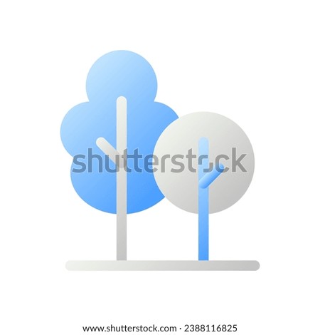 Recreational area and park flat gradient two-color ui icon. Public space. Search for place on map. Simple filled pictogram. GUI, UX design for mobile application. Vector isolated RGB illustration