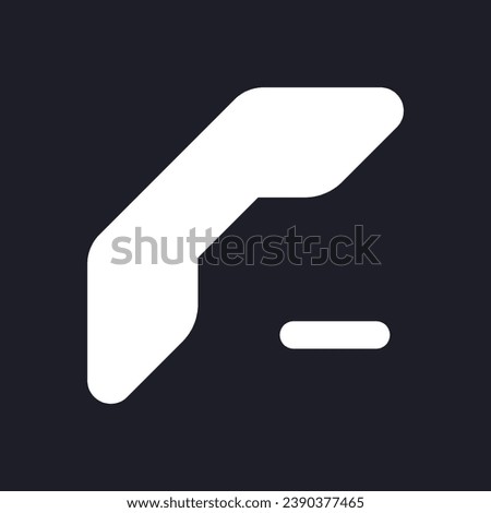 Delete contact dark mode glyph ui icon. Remove information. User interface design. White silhouette symbol on black space. Solid pictogram for web, mobile. Vector isolated illustration