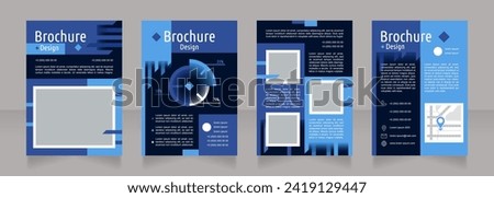 Mission statement for business blank brochure design. Template set with copy space for text. Premade corporate reports collection. Editable 4 paper pages. Ubuntu Condensed, Arial Regular fonts used