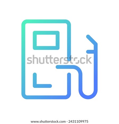 Gas station location pixel perfect gradient linear ui icon. Find gasoline, fuel. Search for place on map. Line color user interface symbol. Modern style pictogram. Vector isolated outline illustration