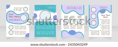Focus on target audience blank brochure layout design. Info about event. Vertical poster template set with empty copy space for text. Premade corporate reports collection. Editable flyer paper pages