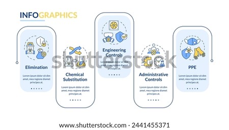 Chemical engineering control rectangle infographic template. Data visualization with 5 steps. Editable timeline info chart. Workflow layout with line icons. Lato-Bold, Regular fonts used