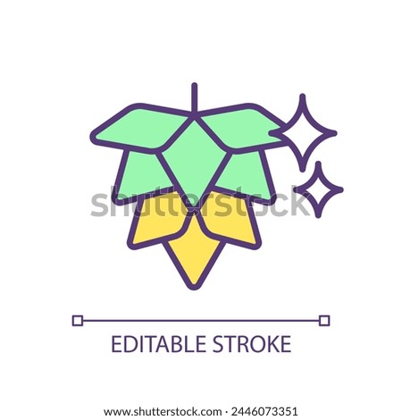 Crop improvement RGB color icon. Seed quality control. Raw selection, food production. Grapes fermentation. Isolated vector illustration. Simple filled line drawing. Editable stroke
