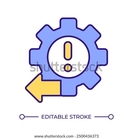 Shift left approach RGB color icon. Software development, sdlc. Data protection. Programming methodology, functionality. Isolated vector illustration. Simple filled line drawing. Editable stroke