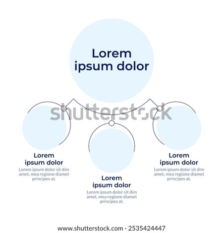 Education related circular diagram infographic. Learning concepts. Information structure. Data visualization with 3 options. Hierarchy chart round