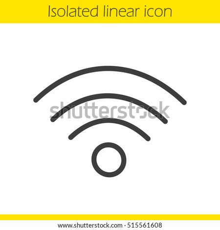 Wi fi signal linear icon. Thin line illustration. Wifi connection contour symbol. Vector isolated outline drawing