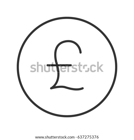 Pound linear icon. Thin line illustration. Great Britain national currency contour symbol. Vector isolated outline drawing