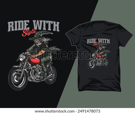 witch ride with style t shirt design