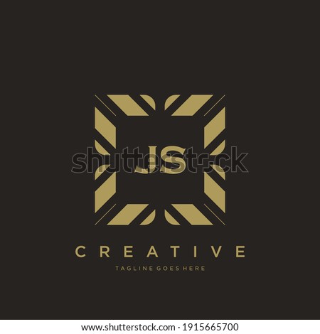 JS Initial letter luxury ornament monogram logo template vector.