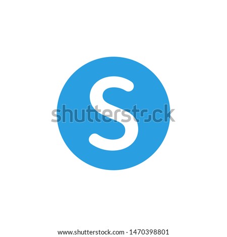 S letter icon isolated on white background. Vector illustration. Eps 10.
