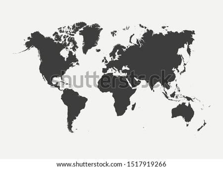 World map icon isolated on white background. Vector illustration. Eps 10.