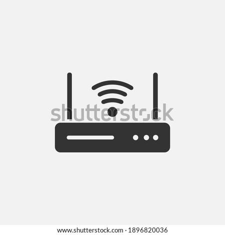 Vector wireless router icon.Eps 10.