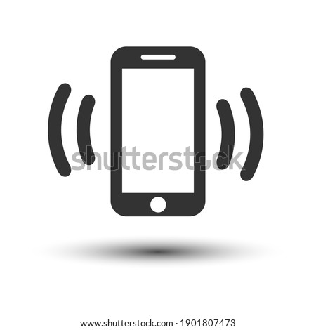 Mobile phone vibrating icon isolated on white background.Eps 10.