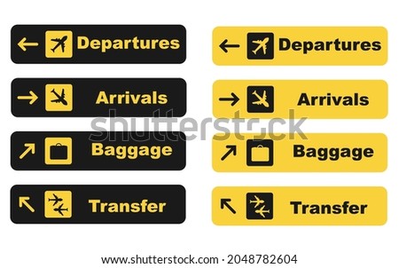 Airport sign, Terminal sign vector.Vector illustration isolated on white background.Eps 10.