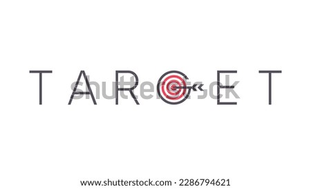 bullseye arrow right on target logotype design