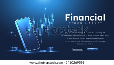 3d stock market and exchange candle stick graph chart illustration design