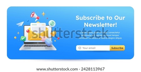 form subscription to newsletter marketing banner design