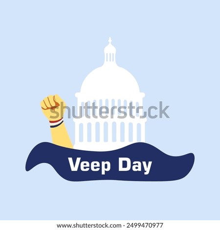 National Veep Day. August 9. Holiday concept. Template for background, banner, card, poster and social media posts.