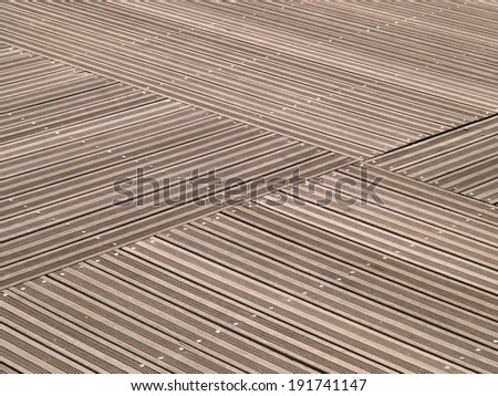 Wood deck floor