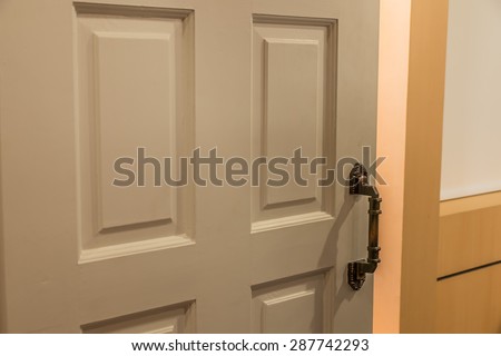white door open