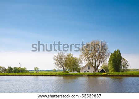 scene from the amstel river, the netherlands