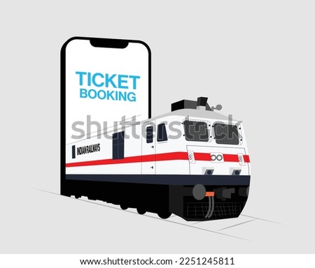 Train ticket booking through mobile phone.