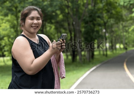 Similar – Image, Stock Photo Sportswoman with curvy body stretching leg on urban pavement