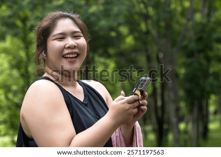 Similar – Image, Stock Photo Sportswoman with curvy body stretching leg on urban pavement