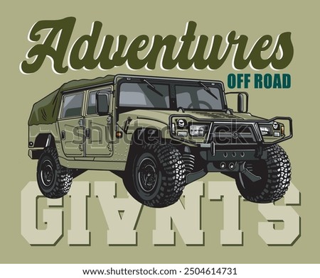 Off Road Car image vector illustration for your idea graphic t shirt