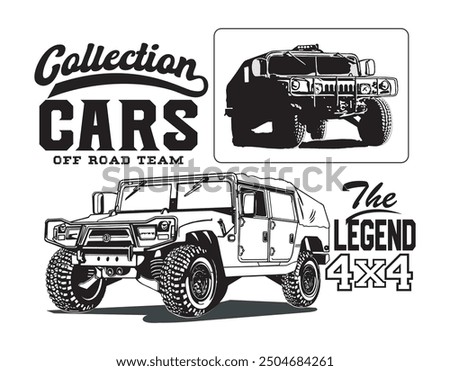  off road car image vector illustration for your idea graphic t shirt