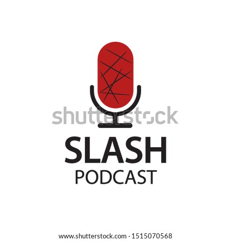 Slash sword podcast logo design