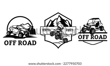 ATV Extreme Offroad Adventure Sport Logo Design Clipart.