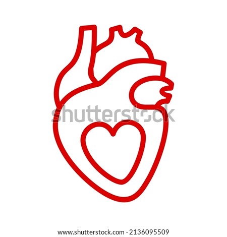 Love hearth vector icon. Health and medical icon