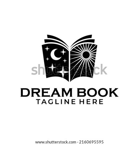 dream book logo vector. magic book vector