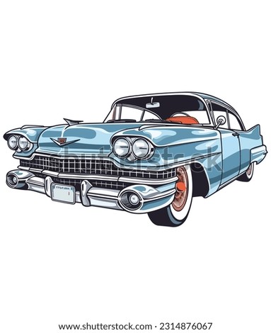 Vintage Classical Car Illustration, Vintage classic car illustration 