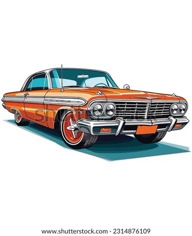 Vintage Classical Car Illustration, Vintage classic car illustration 