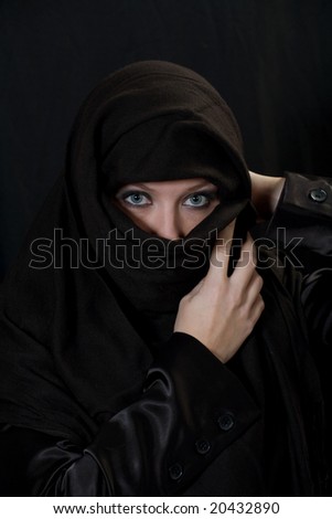 Traditional Muslim Headress With Only Eyes Showing Stock Photo 20432890 ...