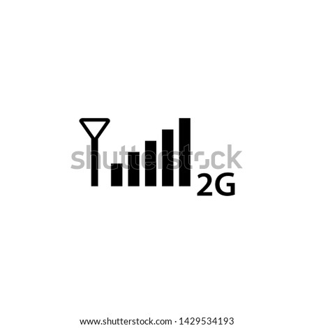 2G Mobile bar signal icon. Mobile interface icon. Connection level icon vector illustration Eps10