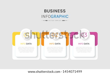 Vector 3 options and steps Infographics Template Design. Business data visualization timeline template design.