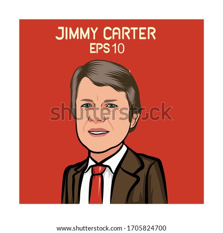 Jimmy Carter cartoon, is the 39th President of the United States.