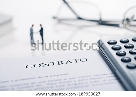 Conclusion of a contract with the spanish word \