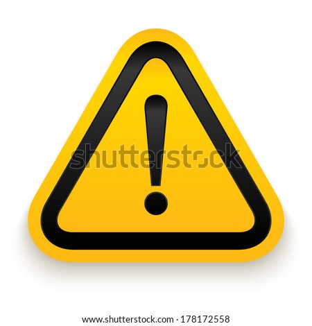 Attention sign. Vector illustration.