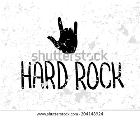 Abstract Rock Hand On Grunge Background. Vector Illustration ...