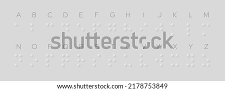 Braille Visually Impaired Writing System Symbols. Braille Language. Blind Reading. Letters for Blind People. Vector Illustration.