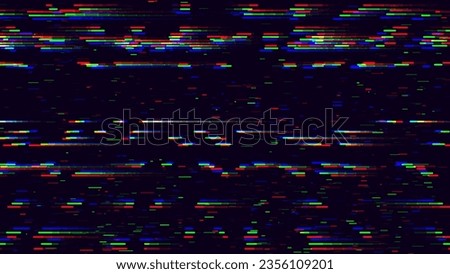 Unique Design Abstract Digital Pixel Noise Glitch Error Screen. Video Damage Overlay Background. Glitched Lines Noise No Signal Effect Design. Vector Illustration. 