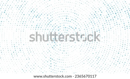 Blue Medical Plus Symbols Pattern. Math Design Elements Background. Medical Tech Background. Abstract Digital Circles of Plus Signs. Vector Illustration.